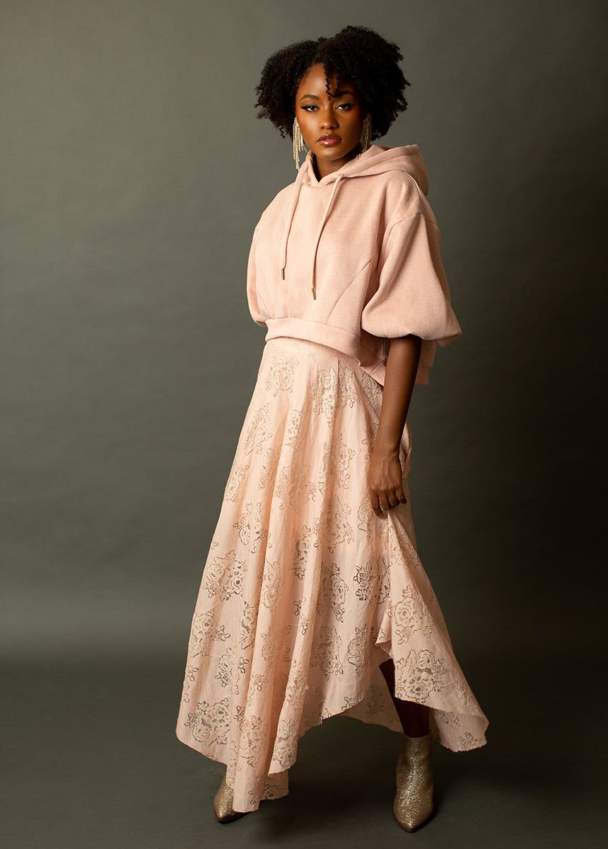 Matyson Hoodie in Blush sold by Joyfolie