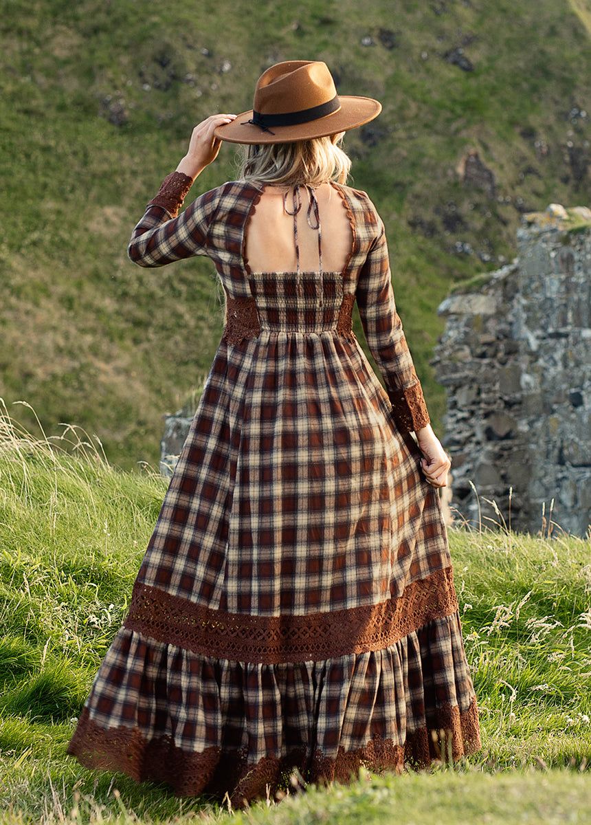 Roisin Dress in Cinnamon Tartan sold by Joyfolie product image thumbnail 2