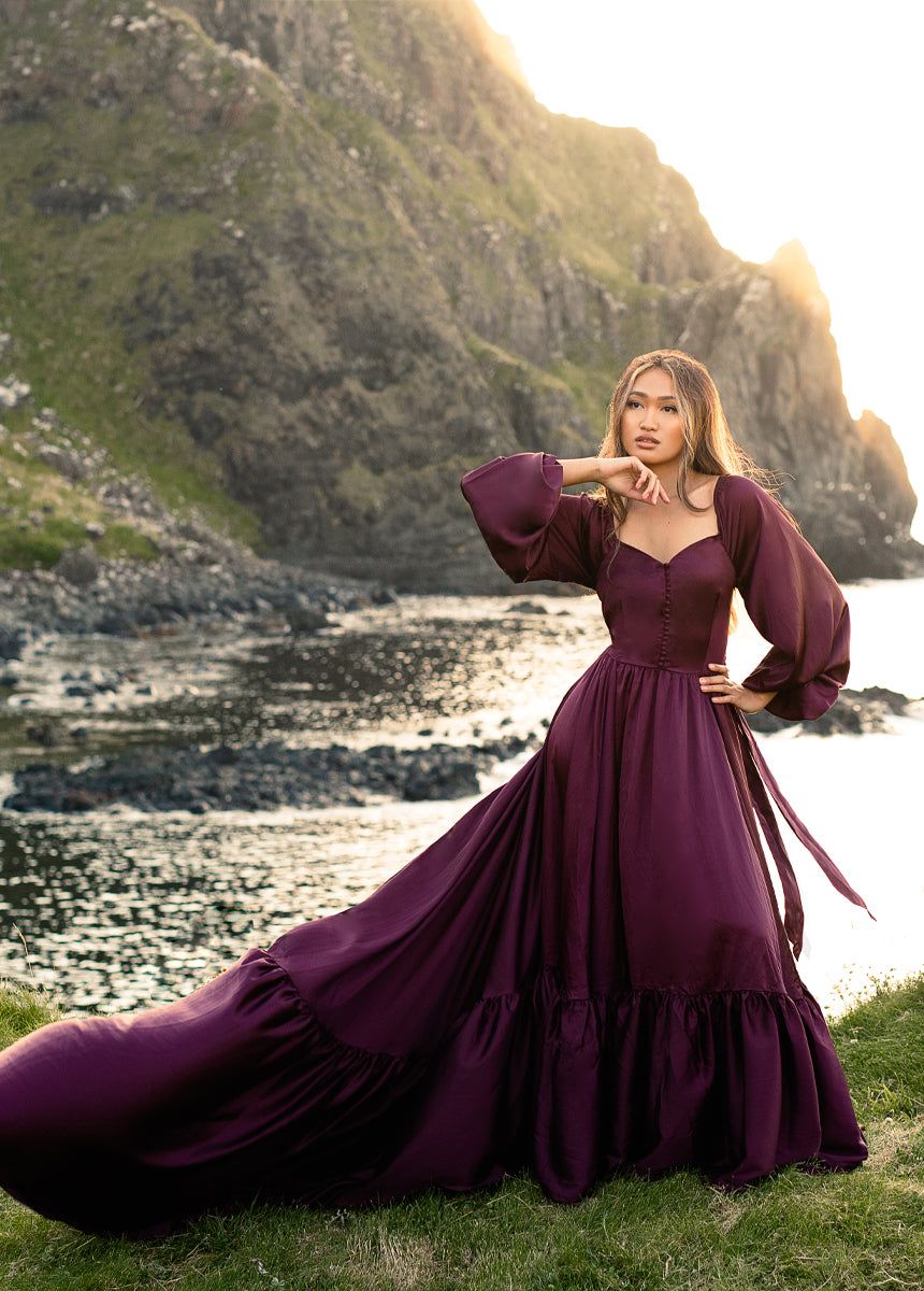 Lorna Impact Dress in Plum sold by Joyfolie product image thumbnail 5