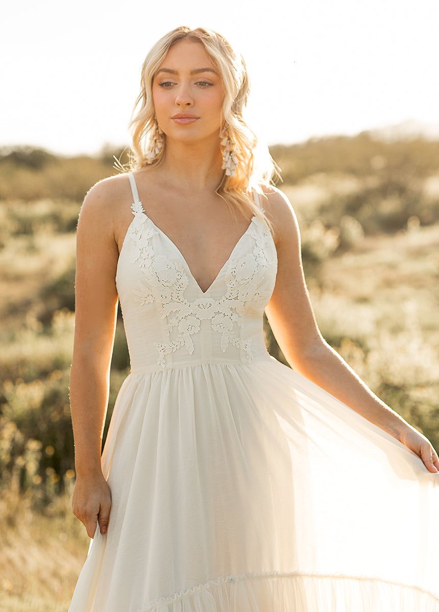 Mckenna Impact Dress in Cream sold by Joyfolie product image thumbnail 5