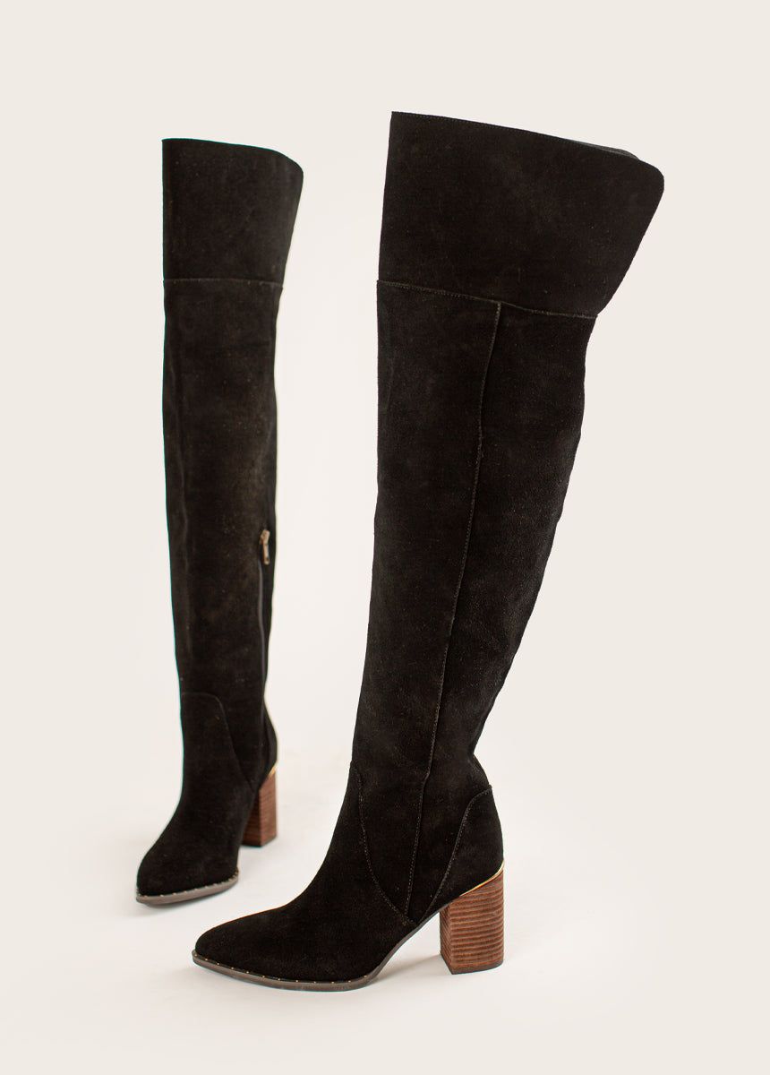 Nyra Slouch Boot in Washed Black sold by Joyfolie product image thumbnail 3