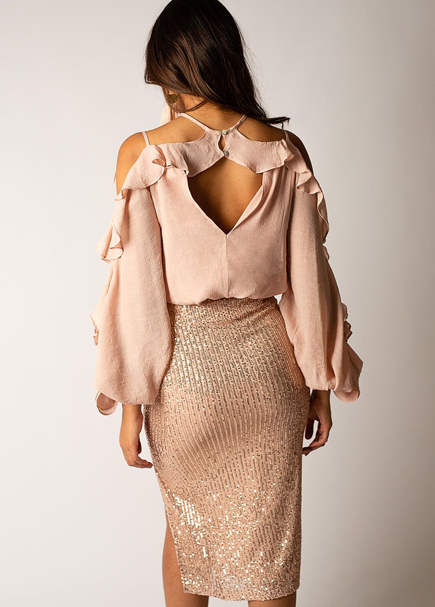 Jaycee Skirt in Blush sold by Joyfolie product image thumbnail 5