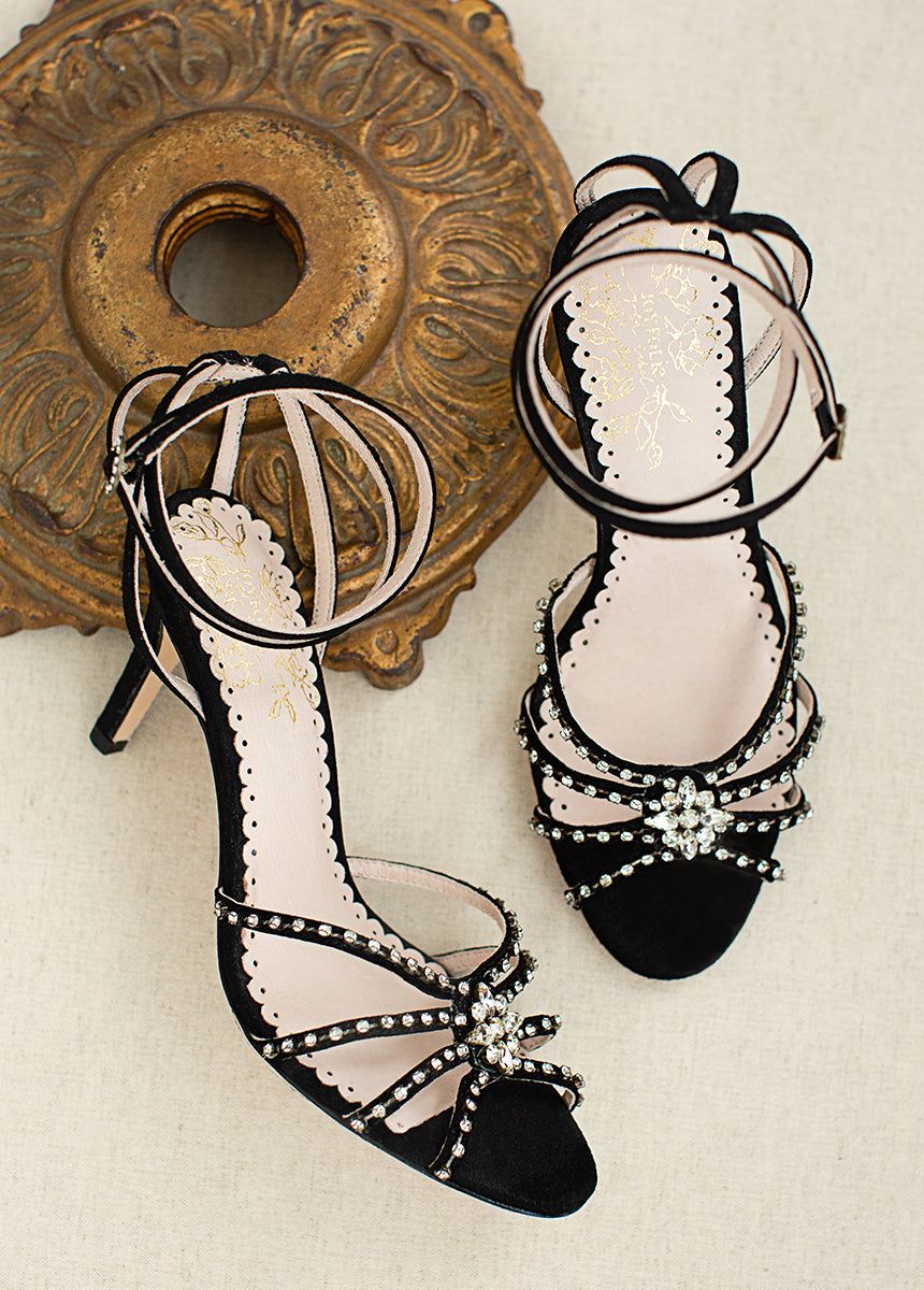 Mahina Leather Heel in Black sold by Joyfolie