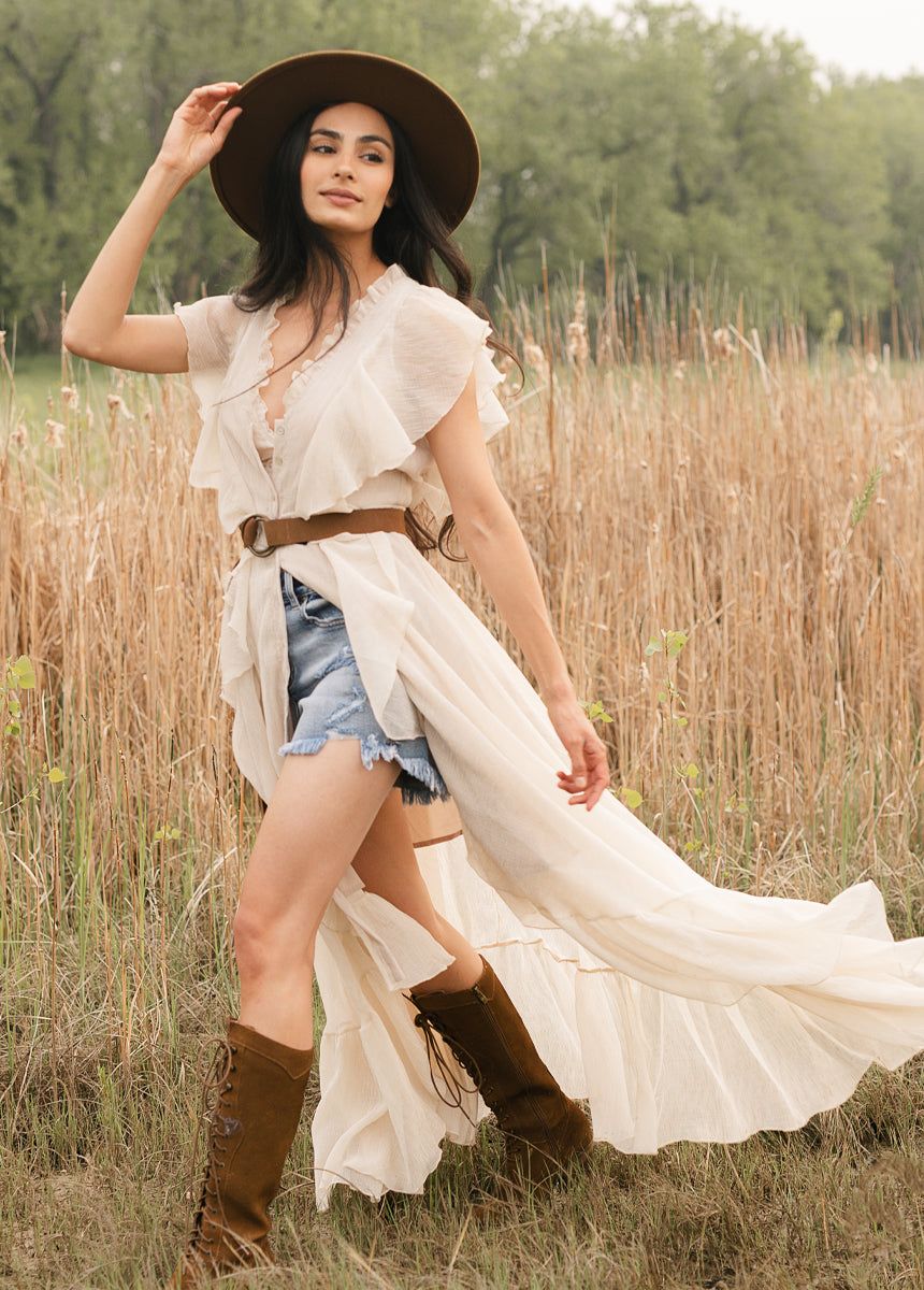 Cass Dress in Gardenia sold by Joyfolie product image thumbnail 3