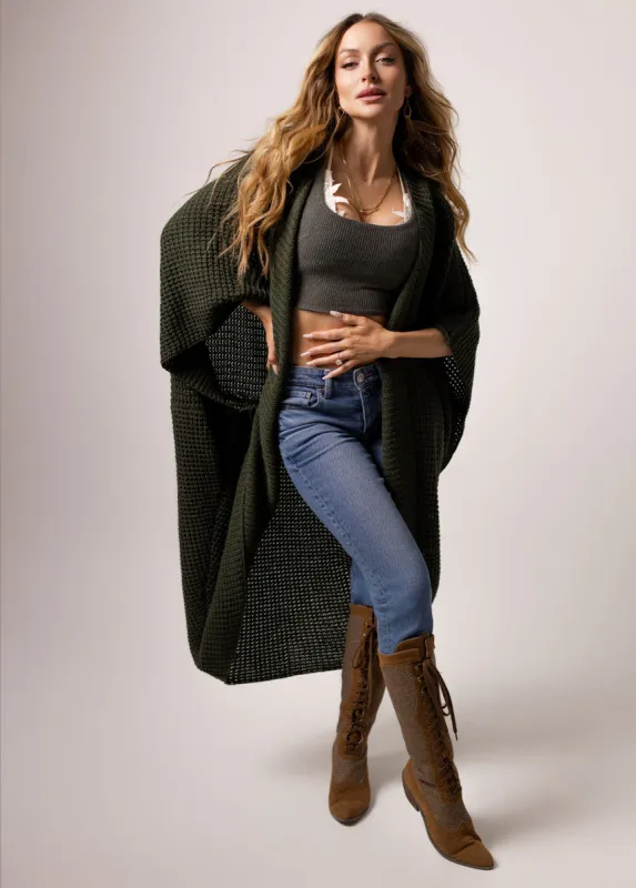 Hedda Sweater in Dark Olive sold by Joyfolie