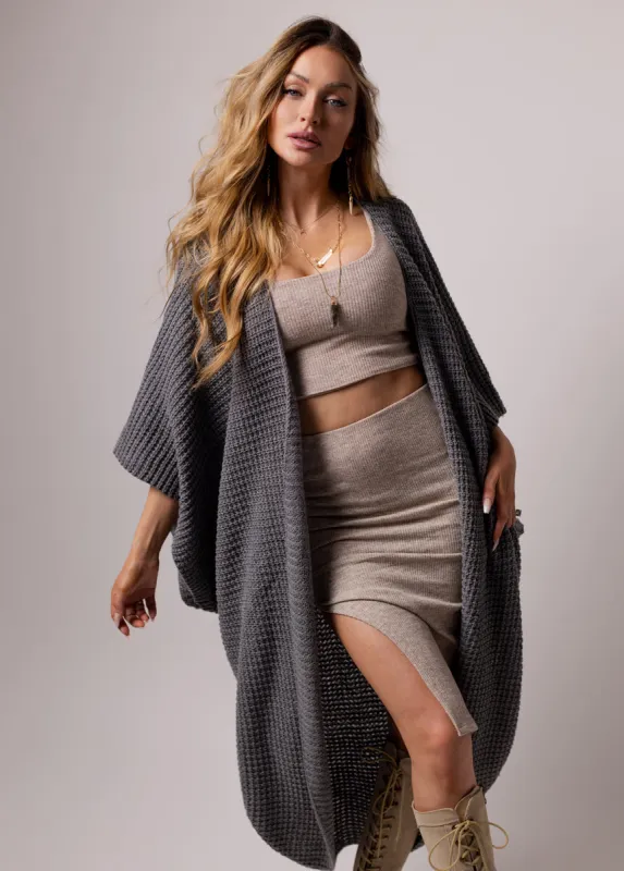 Hedda Sweater in Heather Gray sold by Joyfolie