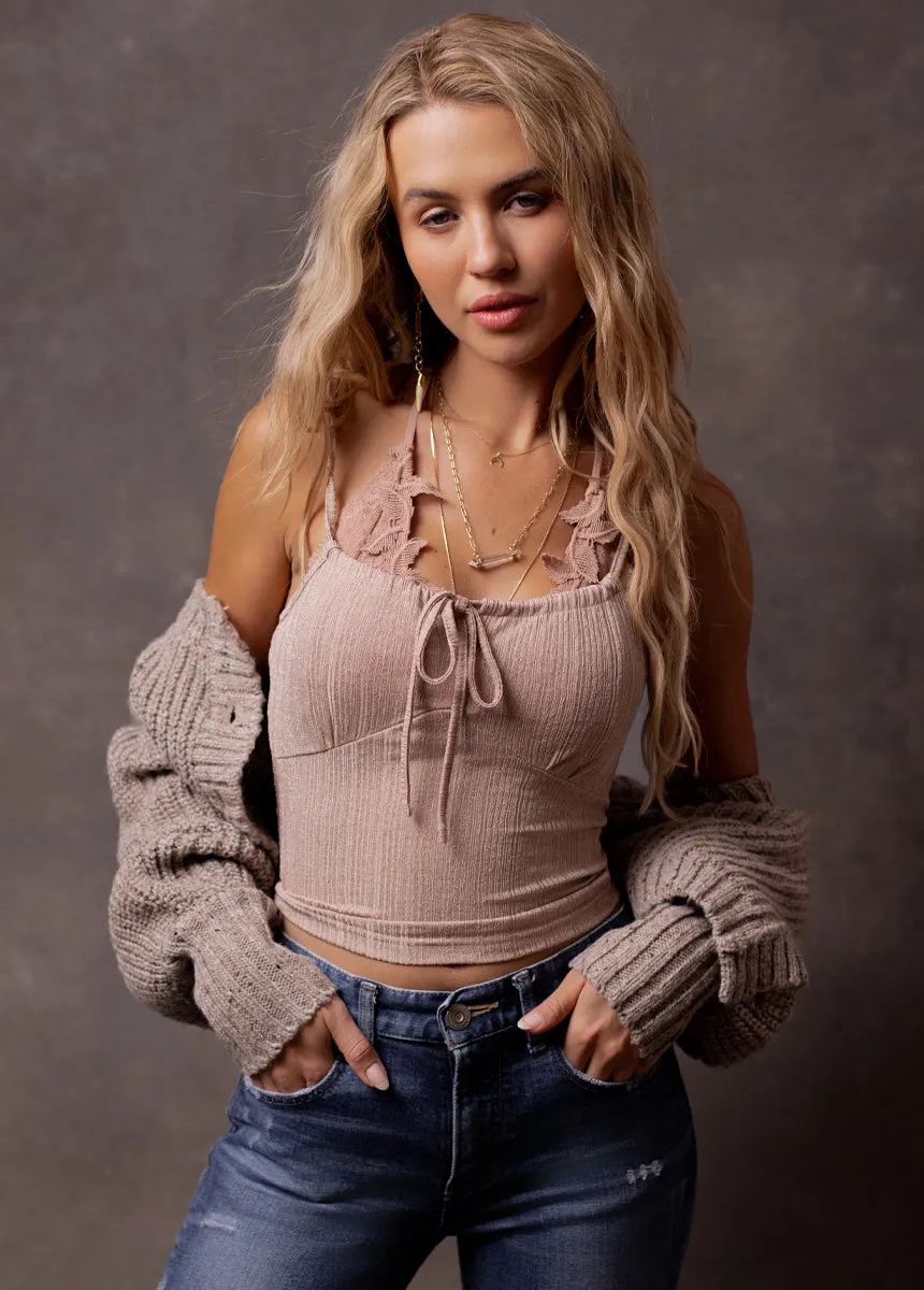 Elara Top in Desert Shell sold by Joyfolie