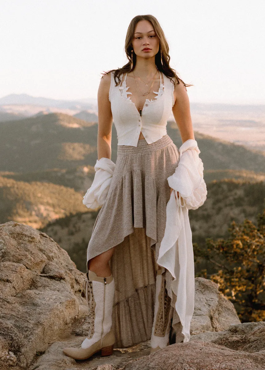 Bae Skirt in Taupe sold by Joyfolie product image thumbnail 2