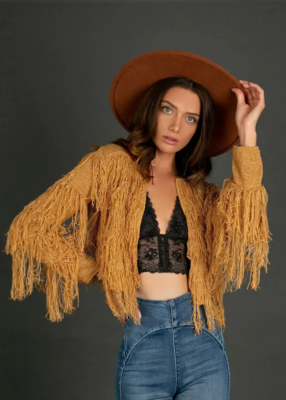 Kayla Cardigan in Camel sold by Joyfolie