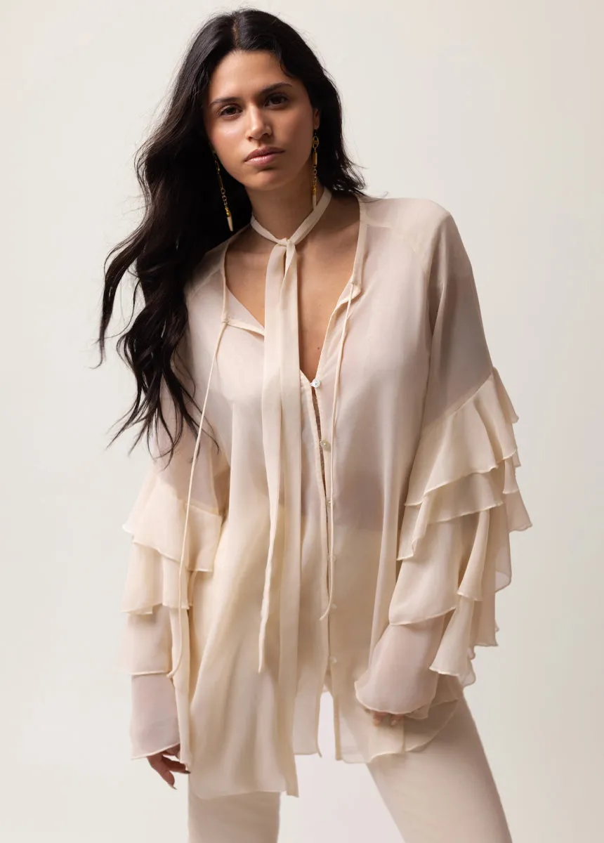 Innessa Top in Ecru sold by Joyfolie product image thumbnail 4