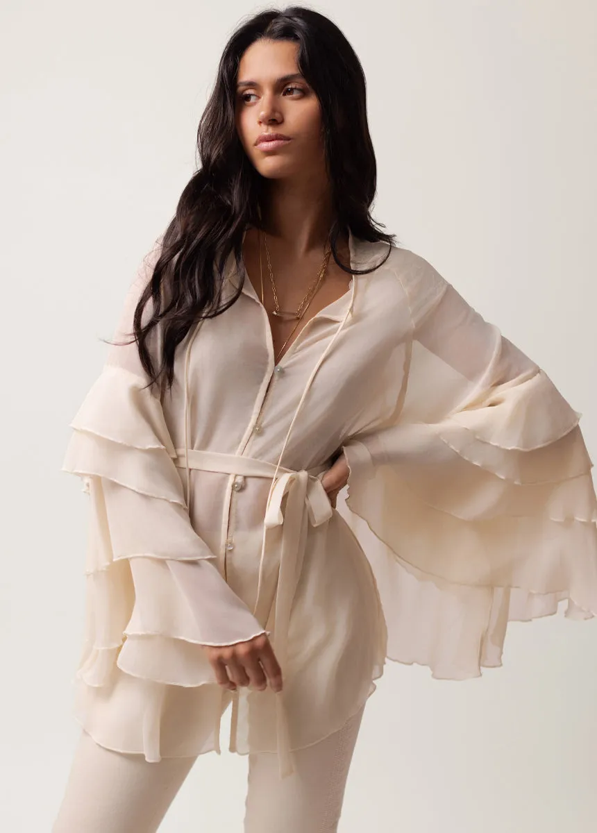 Innessa Top in Ecru sold by Joyfolie product image thumbnail 5