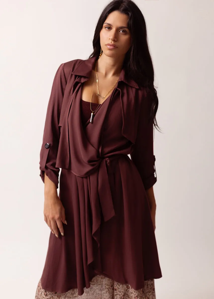 Winslet Duster in Mahogany sold by Joyfolie