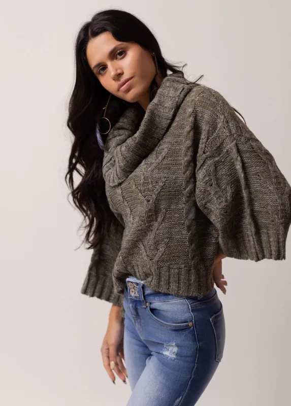 Nikkola Sweater in Moss sold by Joyfolie