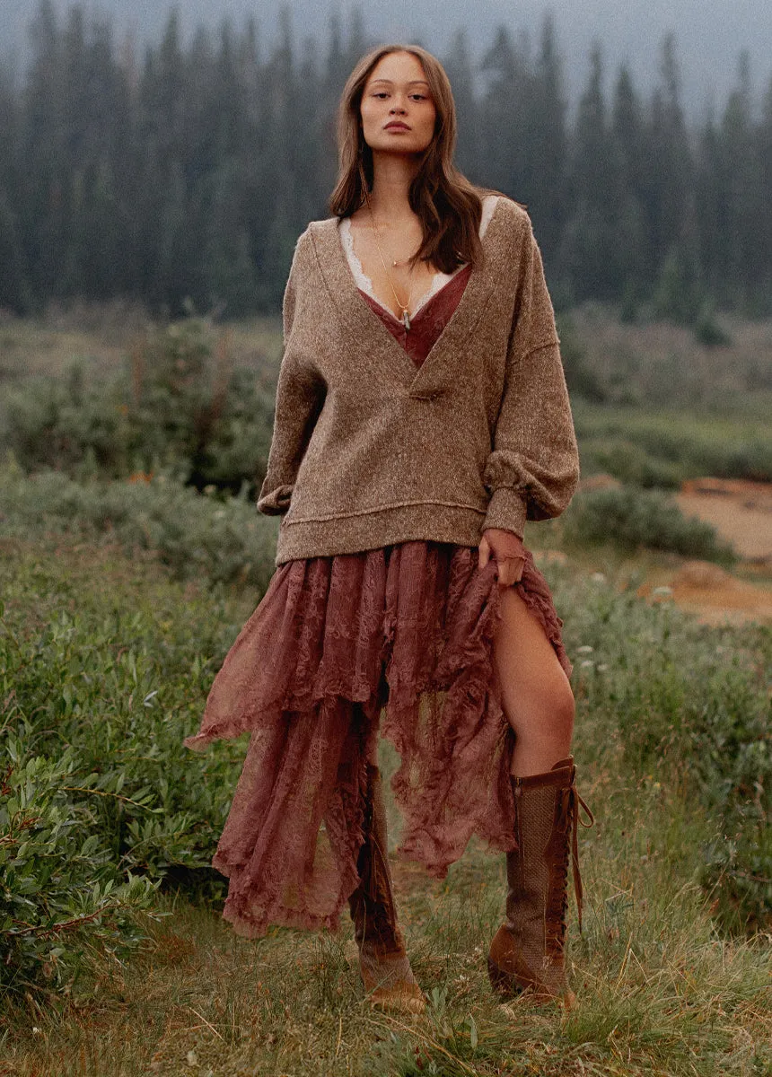 Ona Sweatshirt in Chestnut sold by Joyfolie