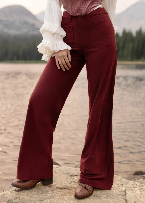 Avina Pants in Burgundy sold by Joyfolie