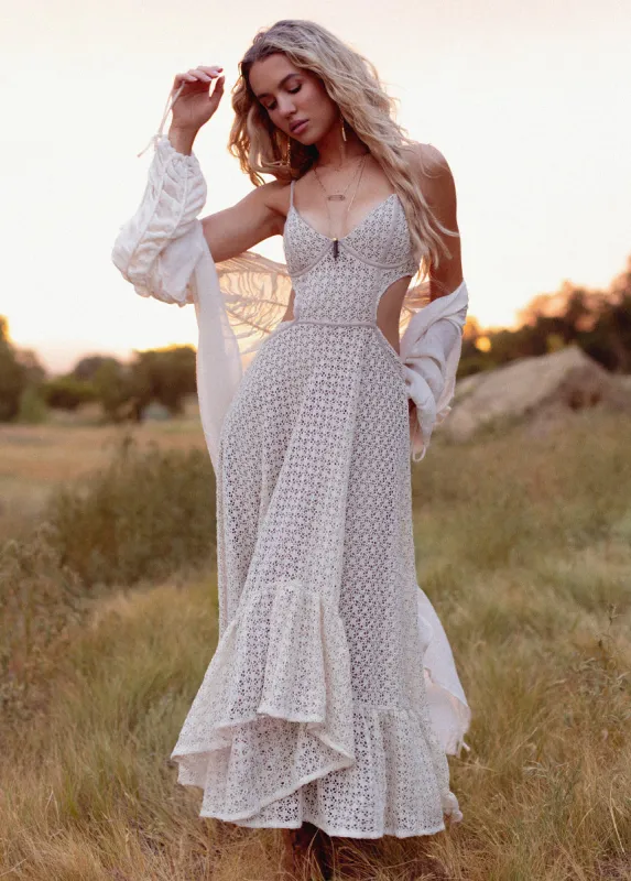 Bebe Dress in Ecru sold by Joyfolie