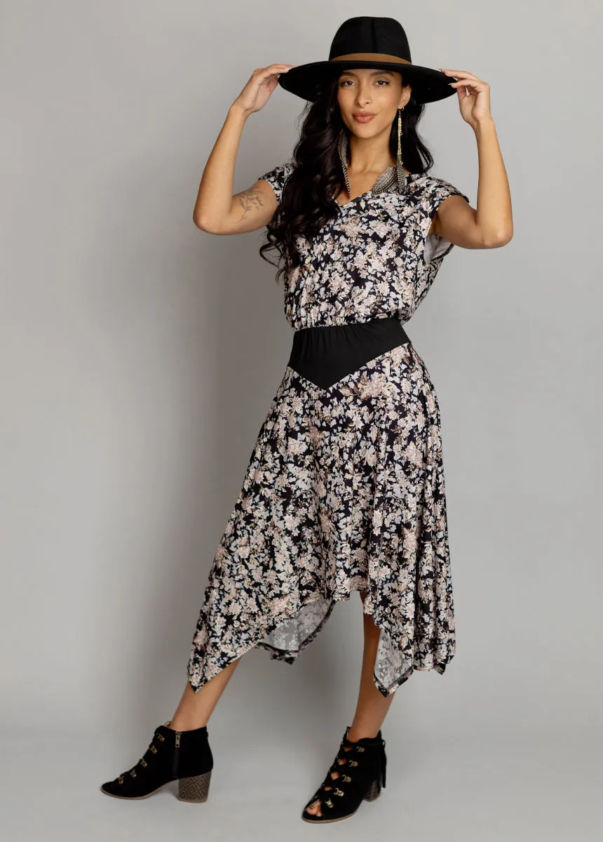 Fenly Dress in Black Garden Floral sold by Joyfolie product image thumbnail 4