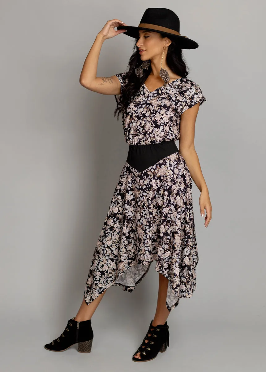 Fenly Dress in Black Garden Floral sold by Joyfolie product image thumbnail 2