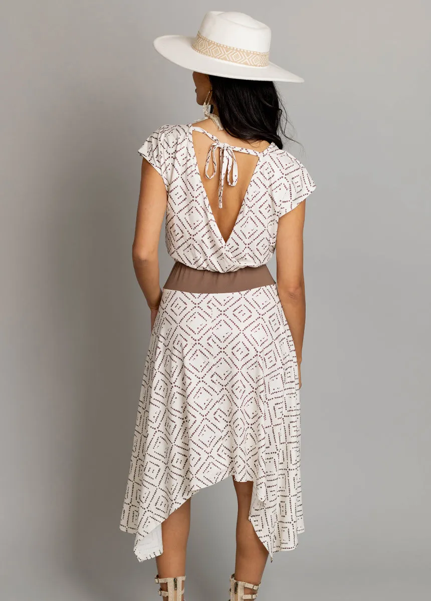 Fenly Dress in Cream Boho Geo sold by Joyfolie product image thumbnail 2