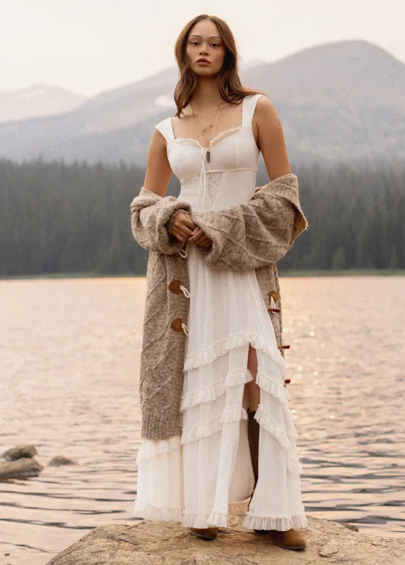 Elinda Dress in Cream sold by Joyfolie