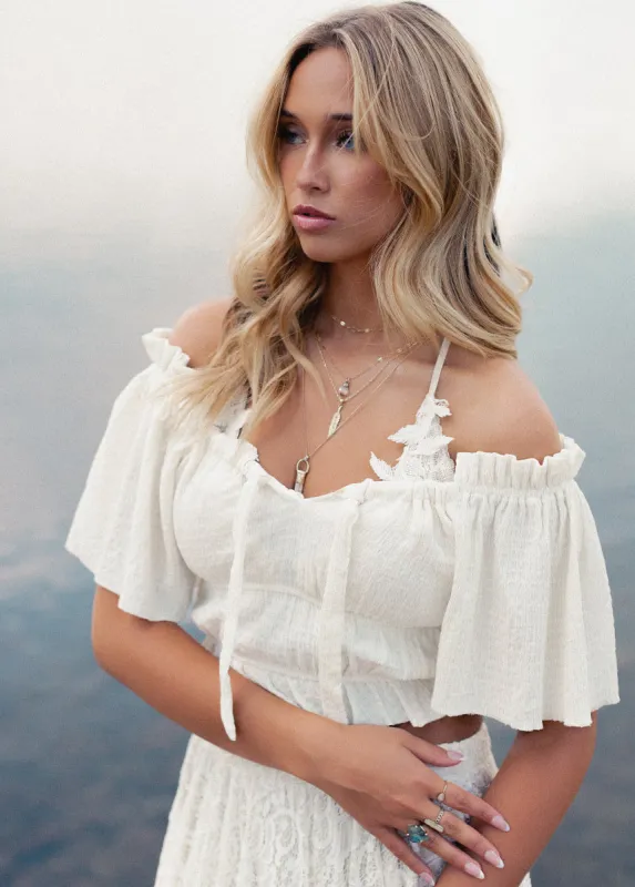 Marietta Top in Cream sold by Joyfolie