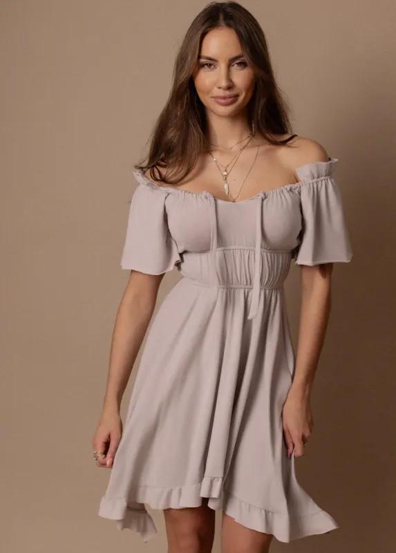 Fran Dress in Dove sold by Joyfolie