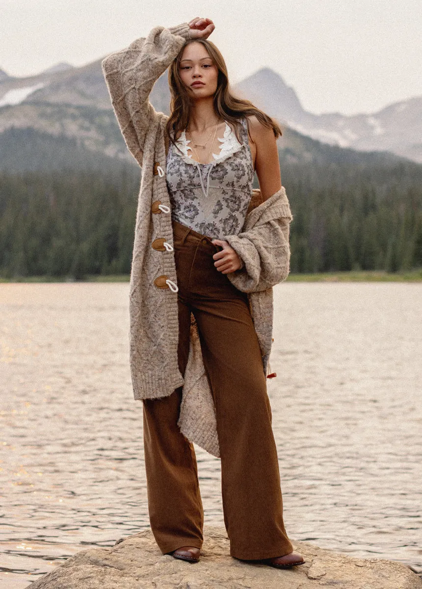 Pansey Bodysuit in Taupe Floral sold by Joyfolie product image thumbnail 4