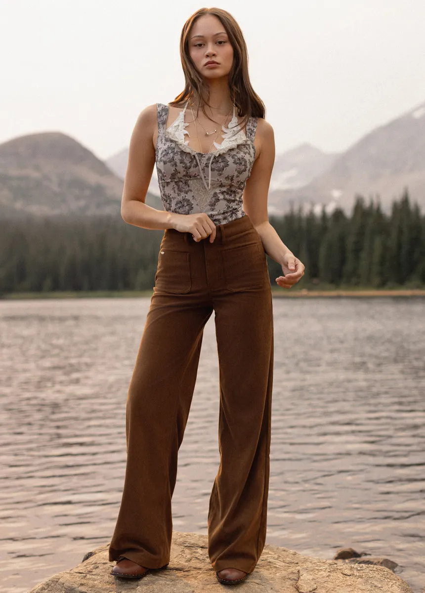 Pansey Bodysuit in Taupe Floral sold by Joyfolie product image thumbnail 3