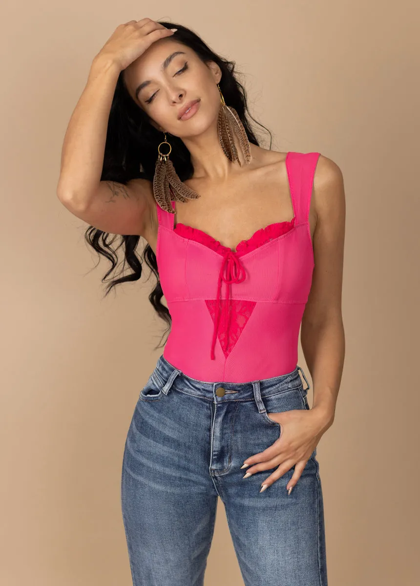 Pansey Bodysuit in Fuchsia sold by Joyfolie product image thumbnail 3