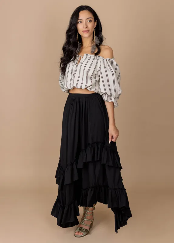 Theresa Skirt in Black sold by Joyfolie
