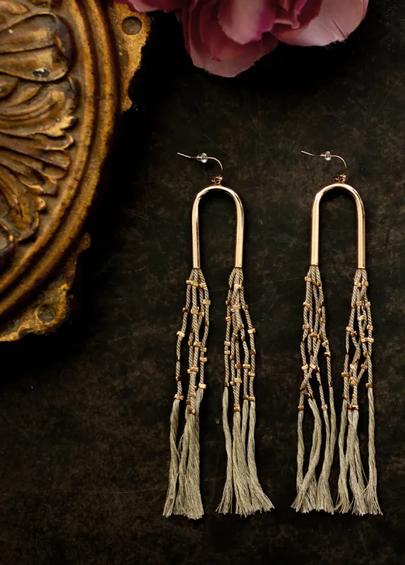 Cassio Earrings in Olive sold by Joyfolie