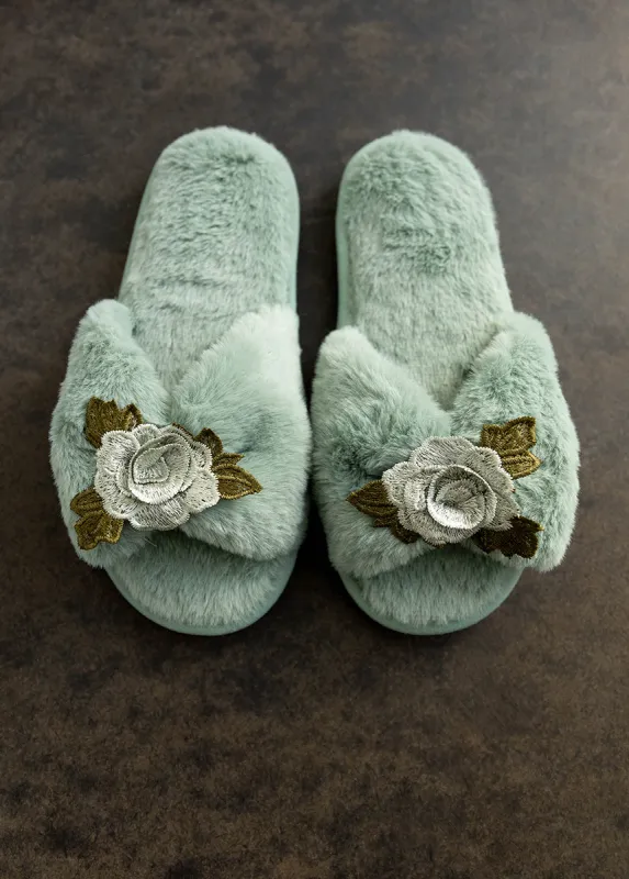 Women's Fiona Slipper in Light Blue sold by Joyfolie