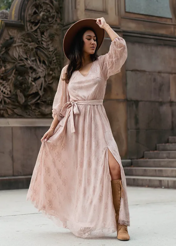 Haley Dress in Nude Pink sold by Joyfolie