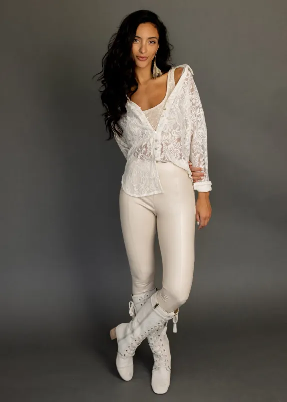 Piper Pant in Ecru sold by Joyfolie