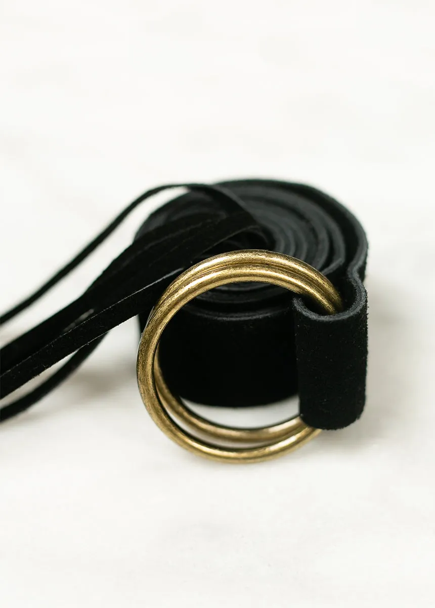 Kailey Leather Belt in Black sold by Joyfolie