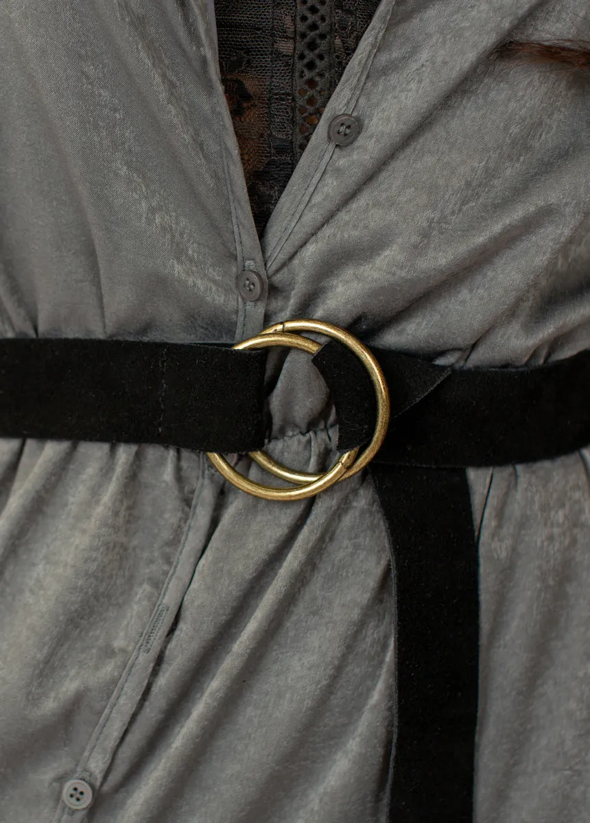 Kailey Leather Belt in Black sold by Joyfolie product image thumbnail 4