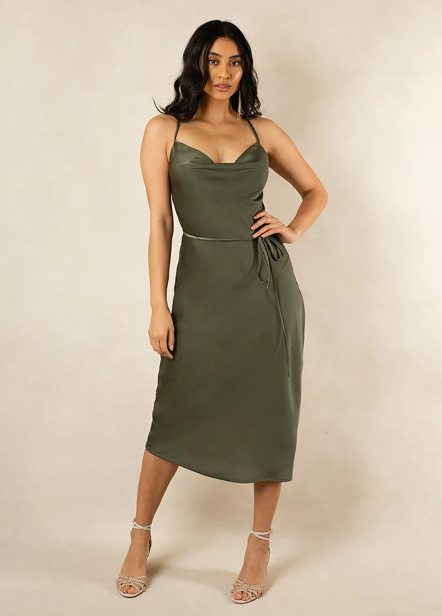 Amanda Dress in Sage sold by Joyfolie