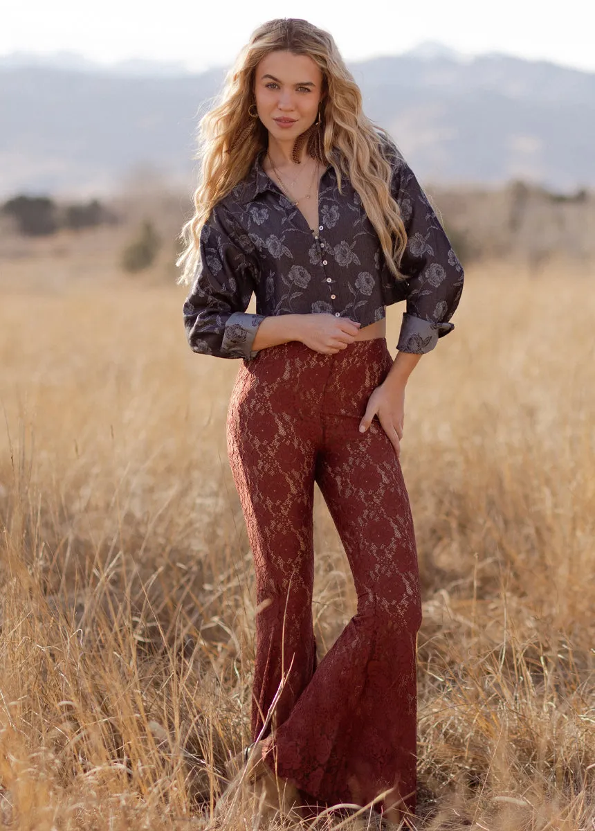 Agnecia Top in Dark Rose sold by Joyfolie product image thumbnail 2