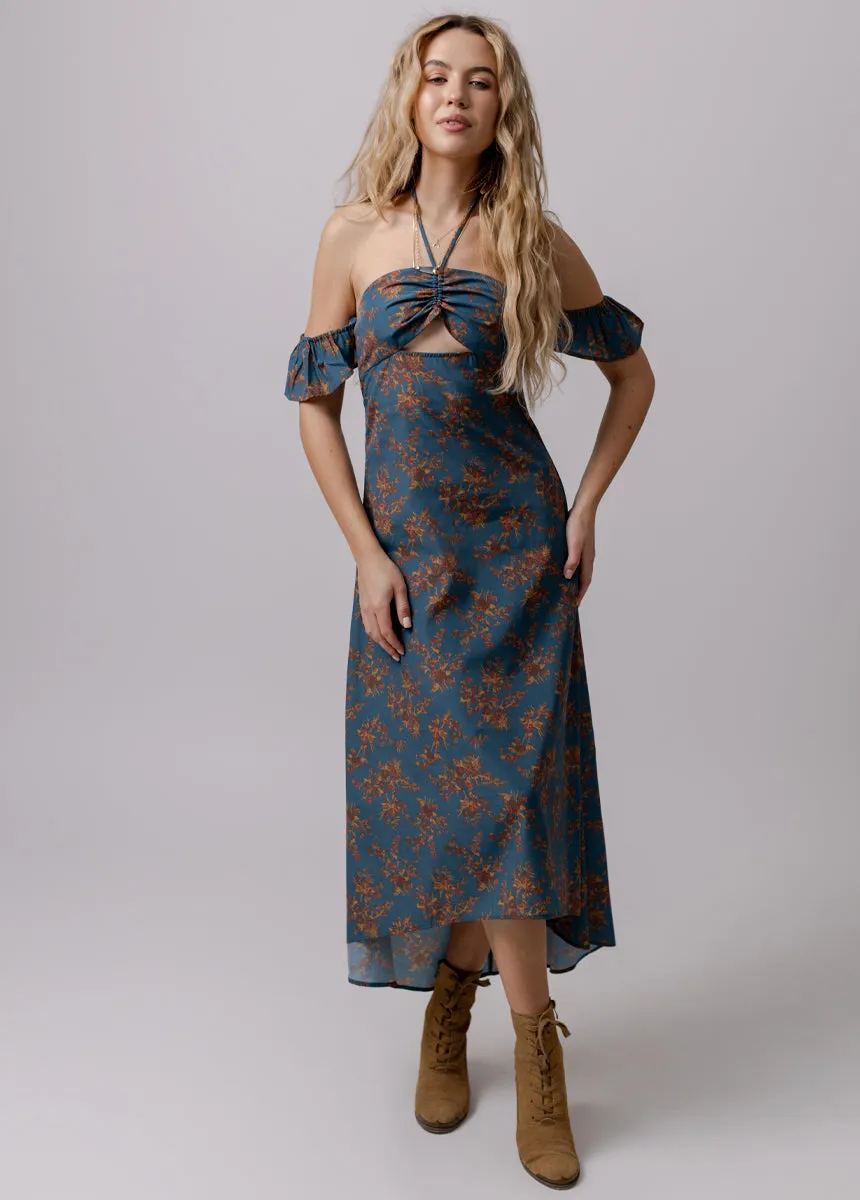 Chillie Dress in Blue Chambray Print sold by Joyfolie product image thumbnail 4