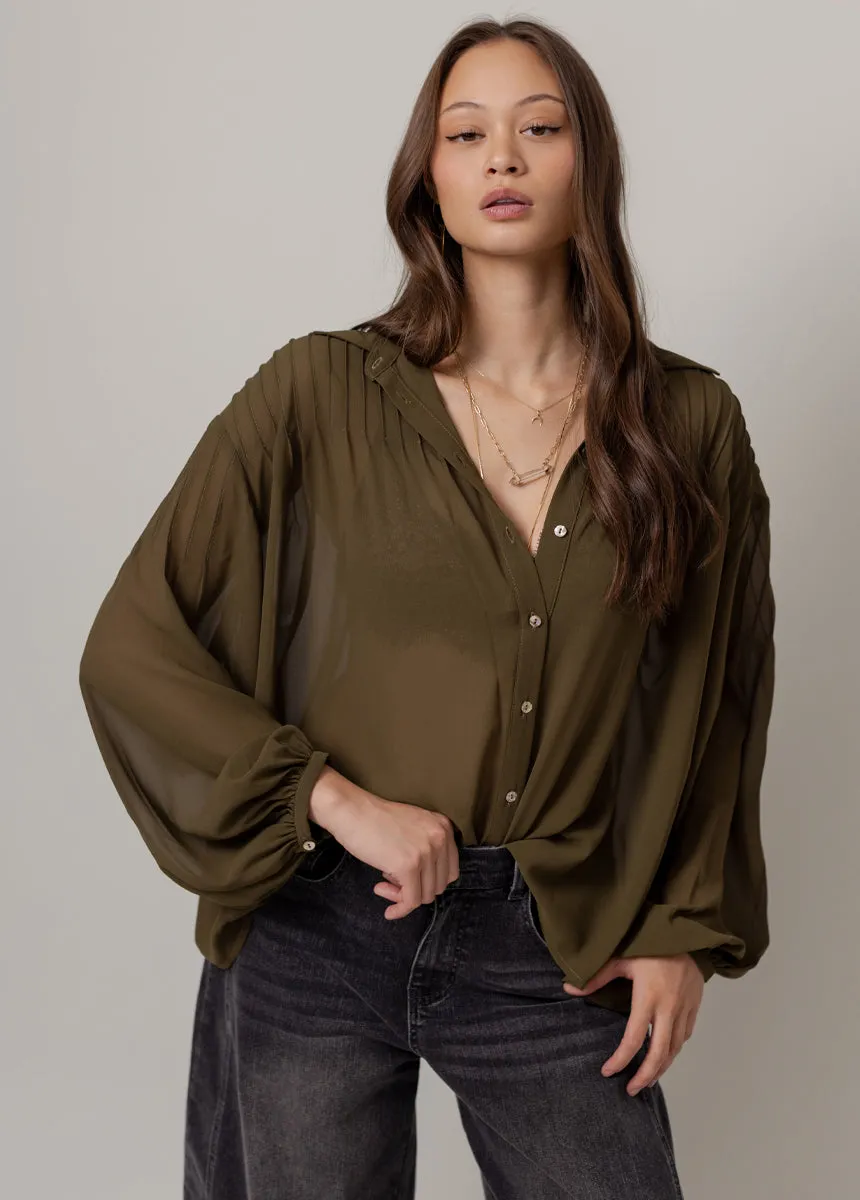 Benedict Top in Olive sold by Joyfolie product image thumbnail 4