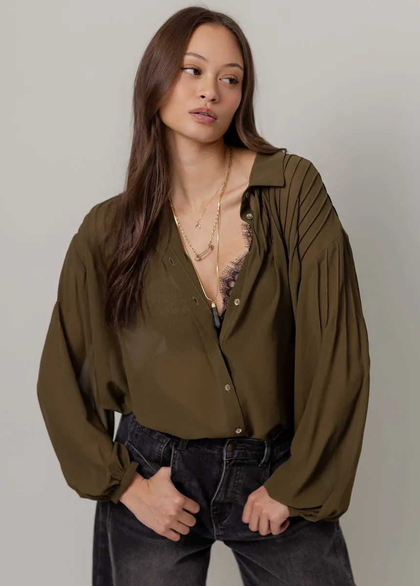 Benedict Top in Olive sold by Joyfolie product image thumbnail 2