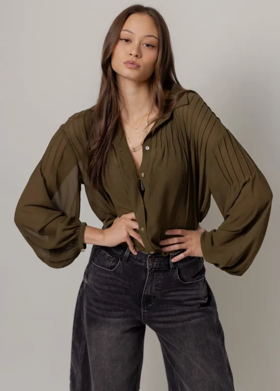 Benedict Top in Olive made by Joyfolie