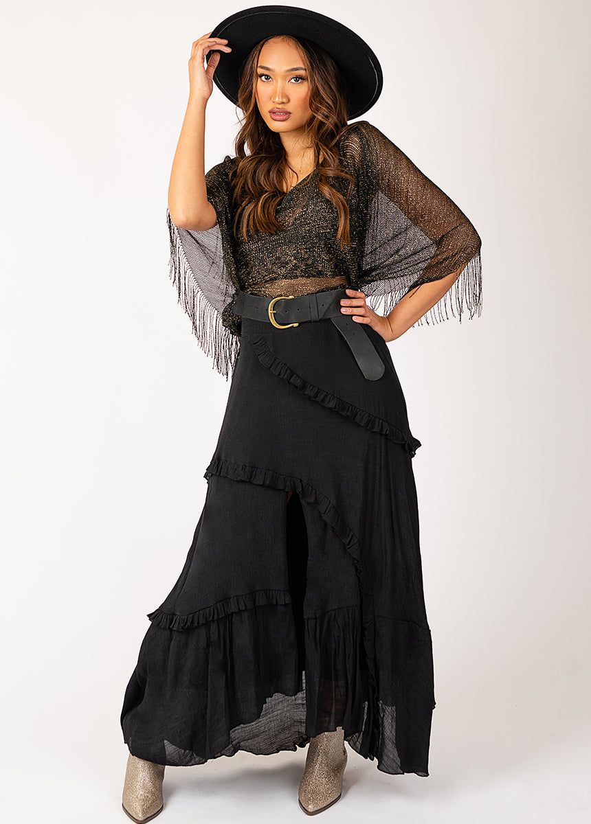 Danica Poncho in Metallic Black sold by Joyfolie product image thumbnail 3
