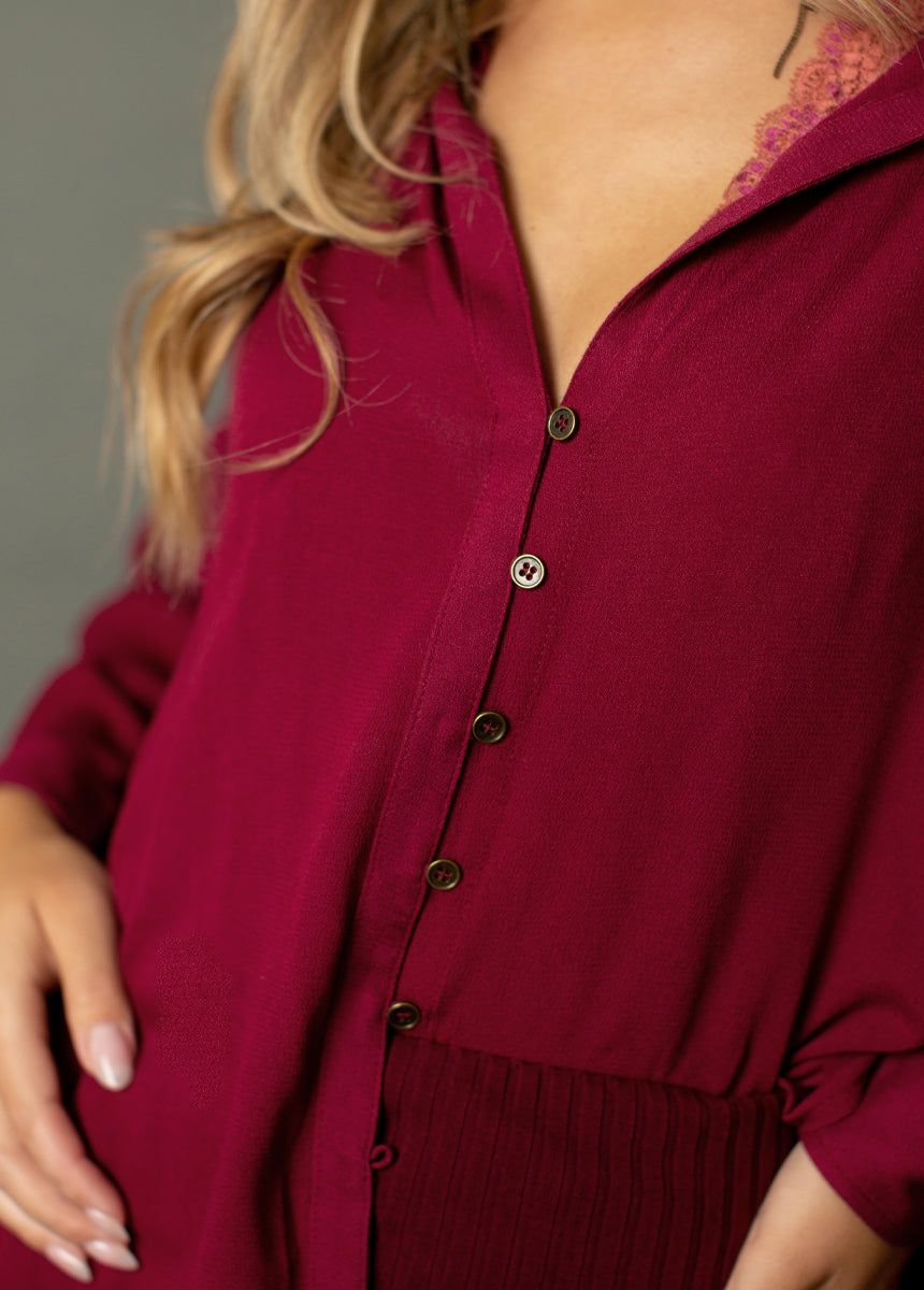 Marika Top in Wine sold by Joyfolie product image thumbnail 3