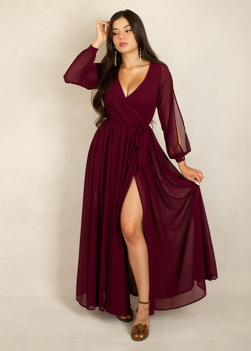 Aniya Bridesmaid Dress in Plum sold by Joyfolie product image thumbnail 2