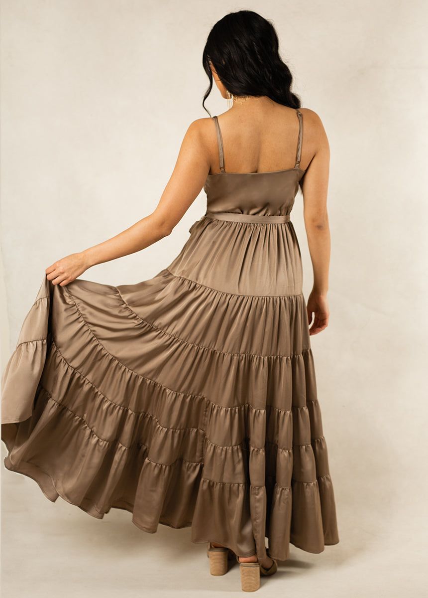 Zayla Bridesmaid Dress in Light Taupe sold by Joyfolie product image thumbnail 2