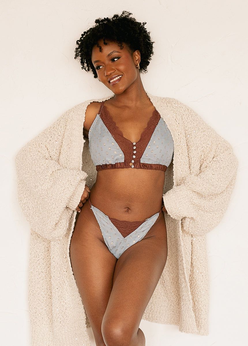 Cecily Thong in Dusty Blue sold by Joyfolie product image thumbnail 2