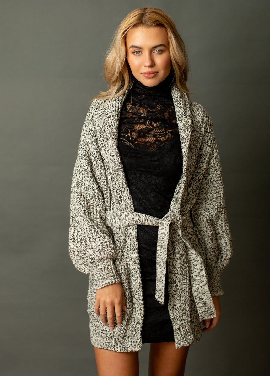 Aurla Cardi in Cream Black Marl sold by Joyfolie product image thumbnail 3