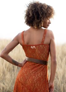Carmel Slip Dress in Acorn sold by Joyfolie