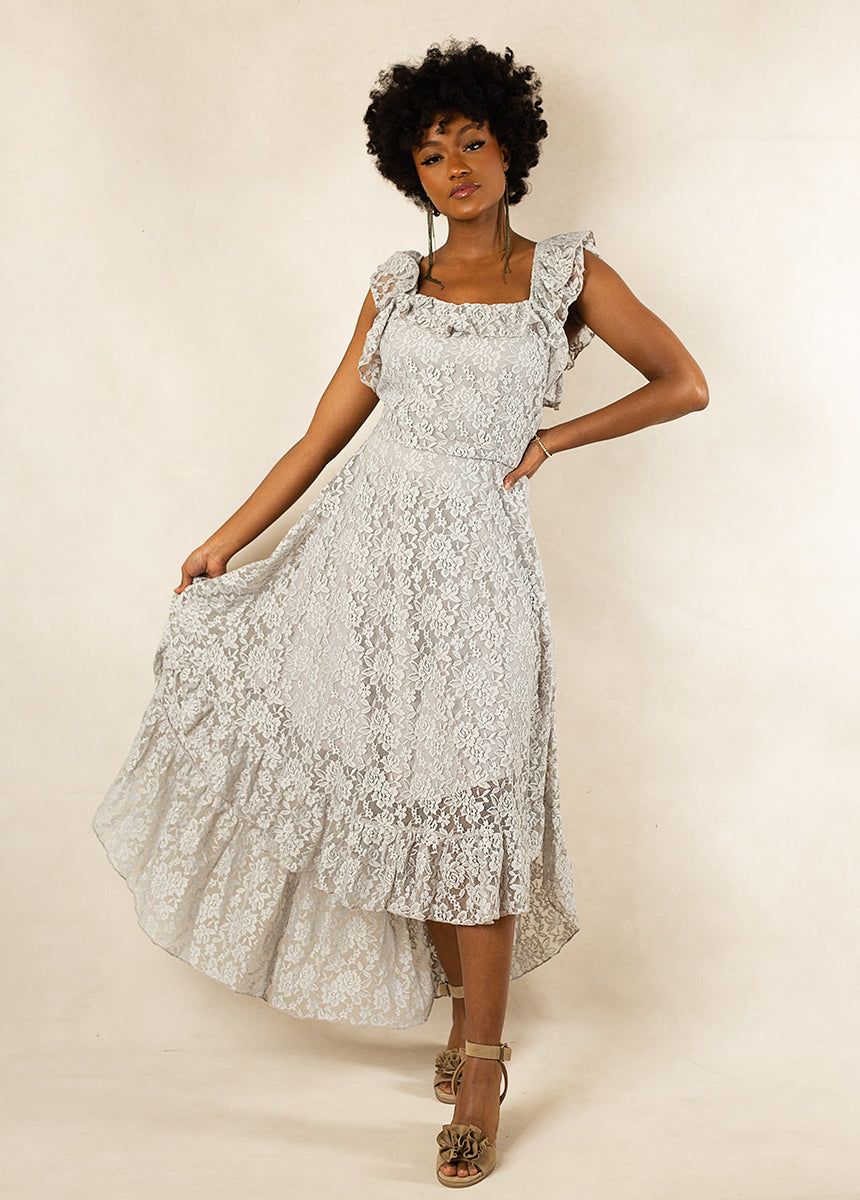 Bette Bridesmaid Dress in Shadow Blue sold by Joyfolie